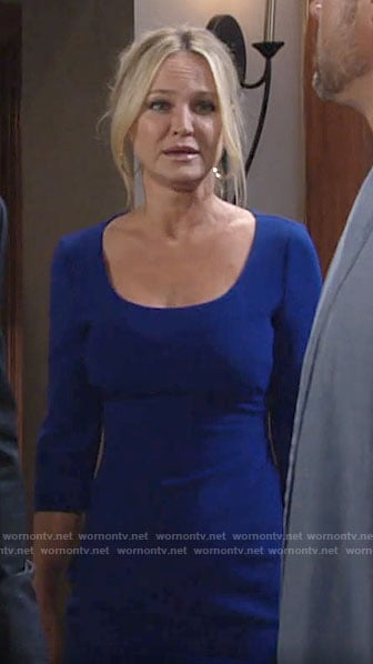 Sharon’s blue dress on The Young and the Restless