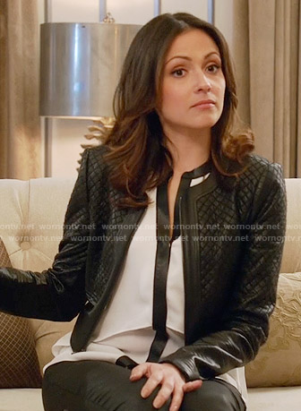 Siobhan's quilted leather jacket on Supergirl