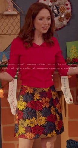 Kimmy’s floral skirt on Unbreakable Kimmy Schmidt