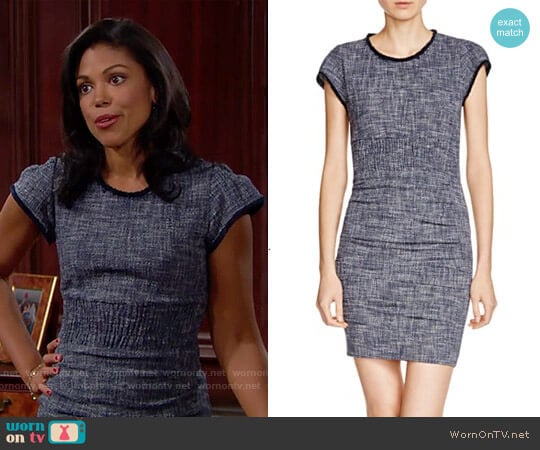 Maje Rought Tweed Dress worn by Maya Avant (Karla Mosley) on The Bold and the Beautiful