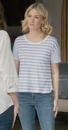 Melissa’s blue striped tee on Last Man on Earth