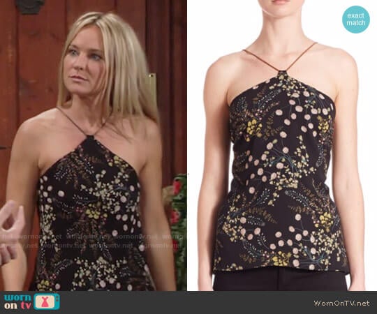 Bailey 44 Botanical Chain Halter Top worn by Sharon Newman (Sharon Case) on The Young and the Restless