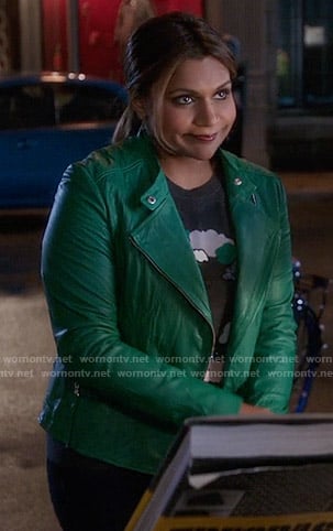 Mindy's clouds print sweater on The Mindy Project