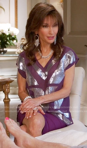 Genevieve's purple sequin top on Devious Maids