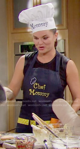 Katie’s Chef Mommy apron and hat on The Bold and the Beautiful