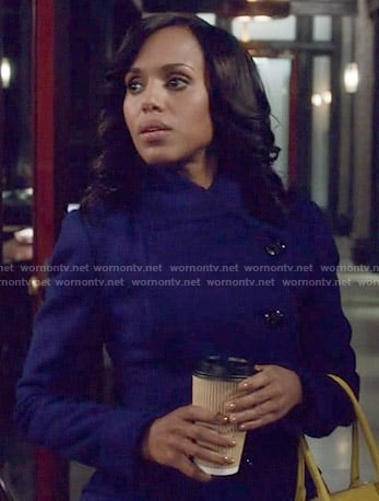 Olivia’s blue asymmetric coat on Scandal