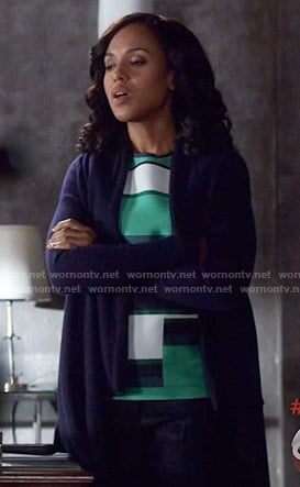 Olivia’s green striped top on Scandal