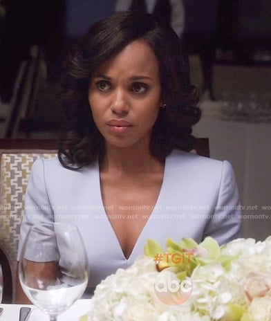 Olivia’s lavender v-neck dress on Scandal