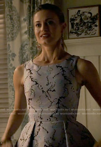 Paige's printed jacquard dress on Royal Pains