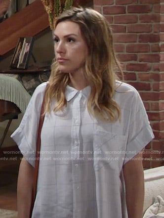 Chloe’s checked shirt on The Young and the Restless