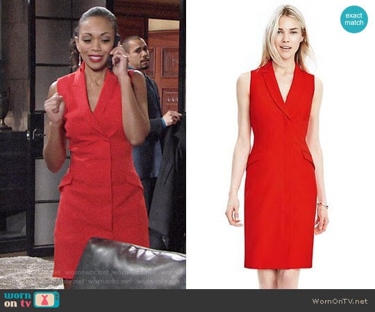 WornOnTV: Hilary’s red sleeveless blazer style dress on The Young and ...