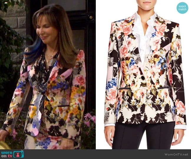 Floral Print Blazer by Basler worn by Kate Roberts (Lauren Koslow) on Days of our Lives