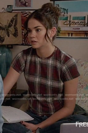 Callie’s plaid tee on The Fosters