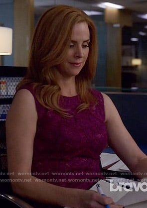 Donna's pink lace dress on Suits