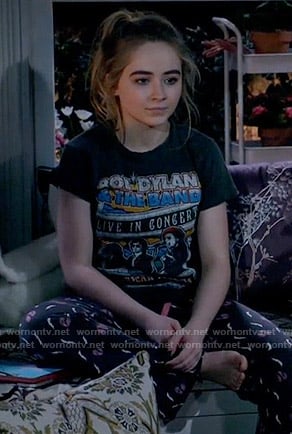 Maya's Bob Dylan tee on Girl Meets World