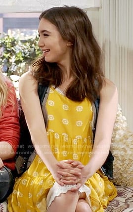 Riley’s yellow dotted dress on Girl Meets World