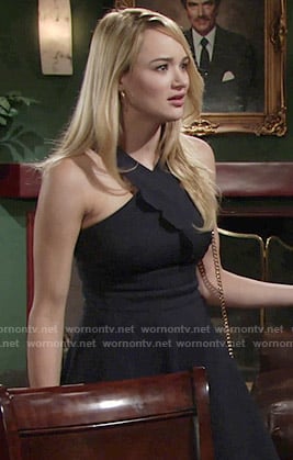 Summer’s crossed neck dress on The Young and the Restless