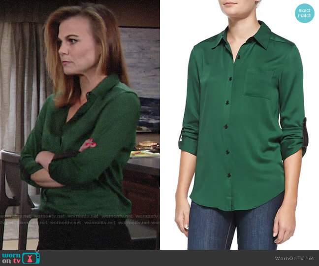 Alice + Olivia Piper Shirt worn by Phyllis Newman (Gina Tognoni) on The Young and the Restless