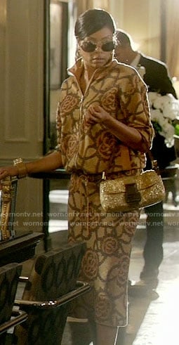 Cookie's brown patterned jacket and skirt on Empire