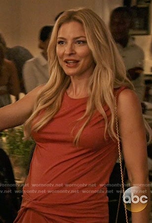 Kate’s red gathered front dress on Mistresses