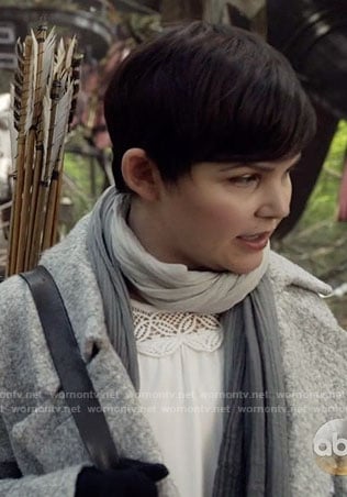 Mary's white crochet trim top on Once Upon a Time