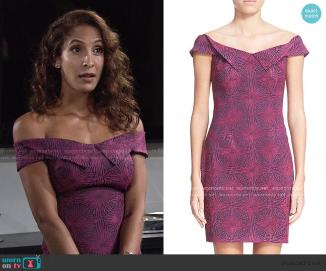 Opening Ceremony Floral Print Sheath Dress worn by Lily Winters (Christel Khalil) on The Young and the Restless