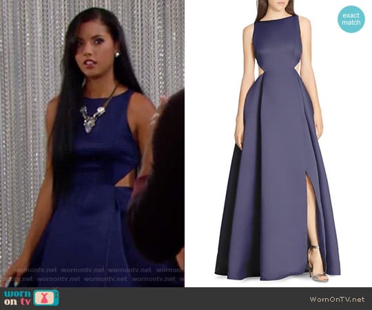 Halston Heritage Cutout Gown worn by Sasha Avant (Felisha Cooper) on The Bold and the Beautiful