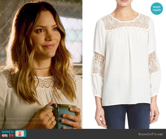 Joie Coastal Embroidered Lace Top worn by Paige Dineen (Katharine McPhee) on Scorpion