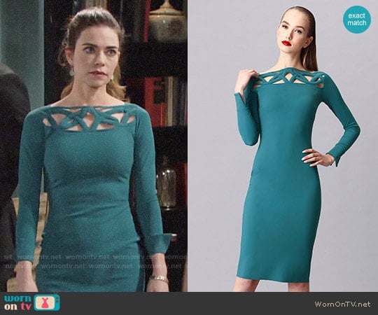 La Petite  Robe di Chiara Boni Terrie Dress worn by Victoria Newman (Amelia Heinle) on The Young and the Restless