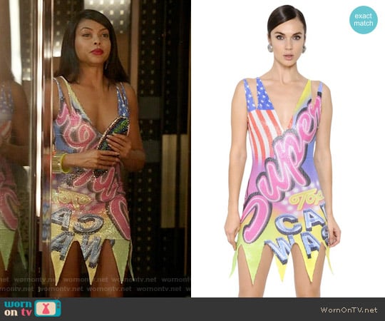 Moschino Super Printed Sequin Tulle Dress worn by Cookie Lyon (Taraji P. Henson) on Empire