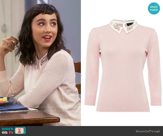 Ted Baker Helane Sweater worn by Mandy Baxter ( Molly Ephraim) on Last Man Standing