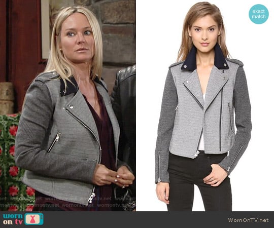 Theory Adashi K Jacket worn by Sharon Newman (Sharon Case) on The Young and the Restless