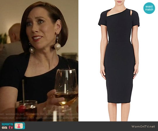 Victoria Beckham Matte Crepe Fitted Sheath Dress worn by Diana Trout (Miriam Shor) on Younger