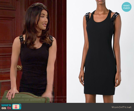 Barbara Bui Buckled Strap Dress worn by Steffy Forrester (Jacqueline MacInnes Wood) on The Bold and the Beautiful