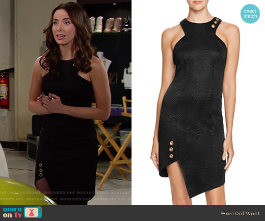 Bariano Asymmetrical Grommet Studded Dress worn by Ivy Forrester (Ashleigh Brewer) on The Bold and the Beautiful