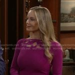 Donna’s magenta dress with cutouts on The Bold and the Beautiful