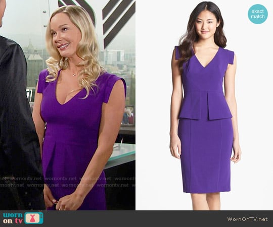 Black Halo 'Keyton' Peplum Dress worn by Donna Logan (Jennifer Gareis) on The Bold and the Beautiful