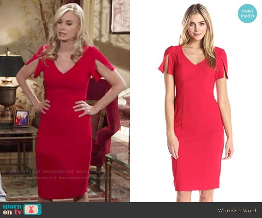 Black Halo Olive Dress worn by Ashley Abbott (Eileen Davidson) on The Young and the Restless