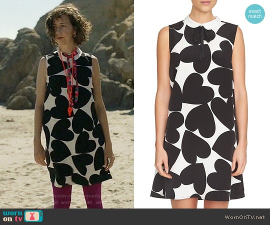 Cece Heart Print A-Line Dress worn by Carol Pilbasian (Kristen Schaal) on Last Man On Earth