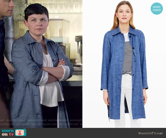 Club Monaco Tymber Denim Trench worn by Mary Margaret (Ginnifer Goodwin) on Once Upon A Time