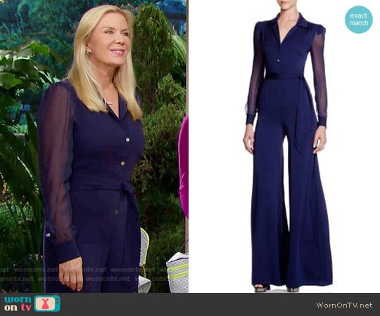 WornOnTV: Brooke’s blue sheer sleeved jumpsuit on The Bold and the ...