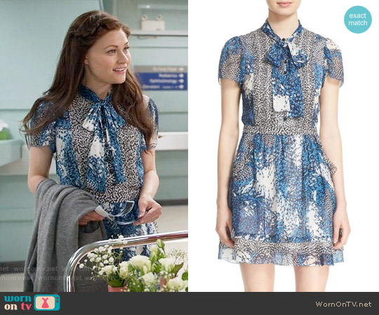 Diane von Furstenberg 'Marisa' Dress in Bead Comp Peacock/Beads Black worn by Belle (Emilie de Ravin) on Once Upon A Time