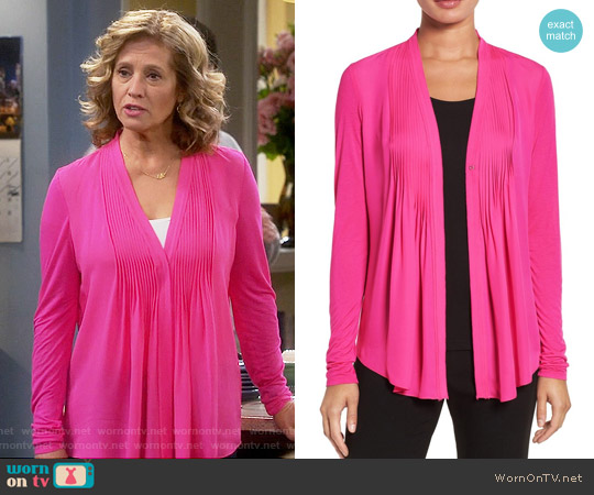 Elie Tahari 'Willow' Knit Sleeve Silk Blouse worn by Vanessa Baxter (Nancy Travis) on Last Man Standing