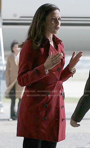 Emily’s red trench coat on Designated Survivor