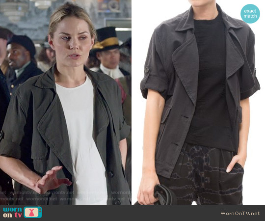 Frame Le Oversized Jacket in Noir worn by Emma Swan (Jennifer Morrison) on Once Upon A Time