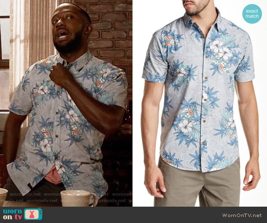 Globe Hibiscus Premium Fit Shirt worn by Winston Bishop (Lamorne Morris) on New Girl