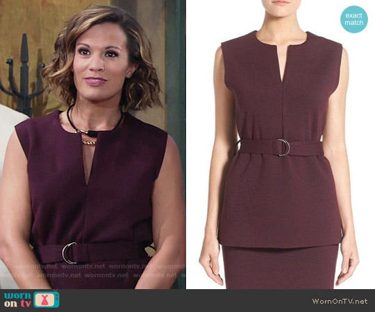 Halogen Belted Sleeveless Split Neck Top worn by Chelsea Lawson (Melissa Claire Egan) on The Young and the Restless