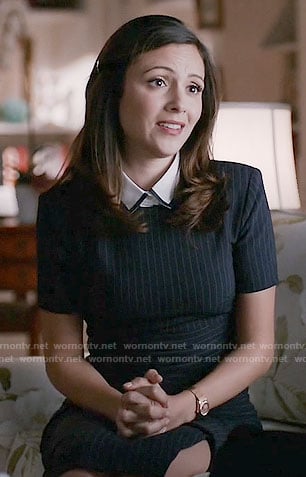 Emily’s pinstriped dress on Designated Survivor