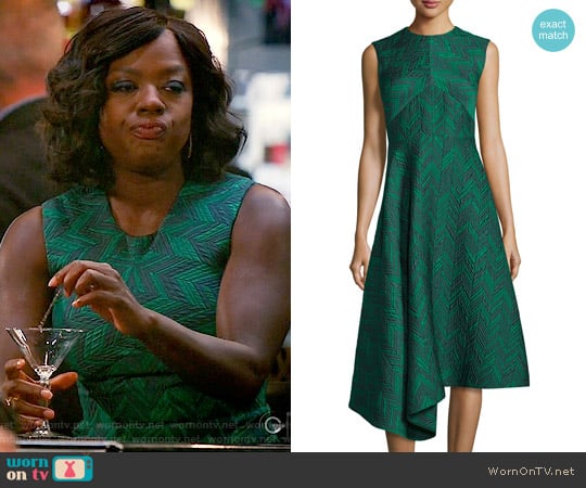 WornOnTV: Annalise’s green chevron patterned dress on How to Get Away ...