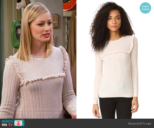 Joie Flor Sweater worn by Caroline Channing (Beth Behrs) on 2 Broke Girls